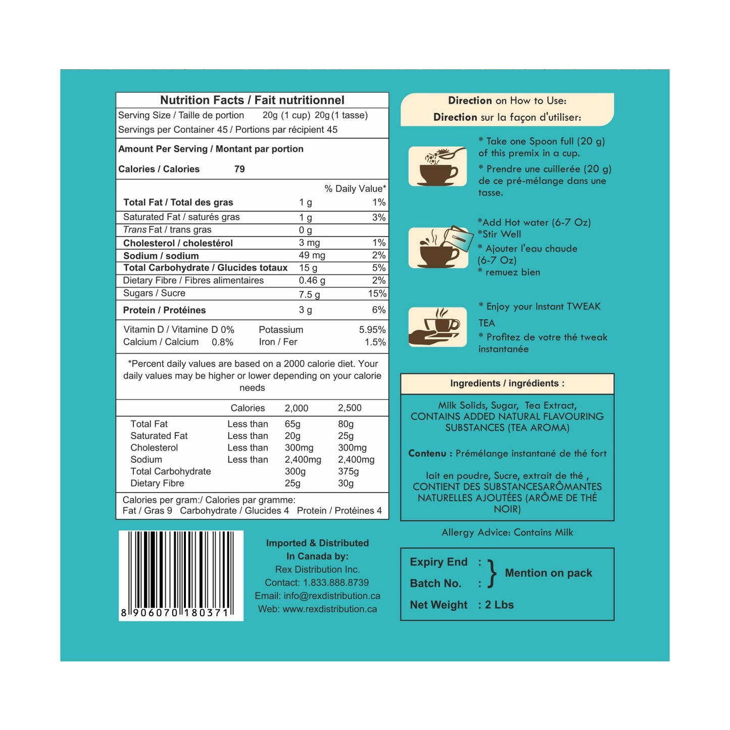 Tweak Karak Chai (Instant Chai Karak Premix)